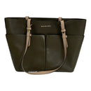 Michael Kors MK Bedford Pebble Leather Pocket Medium Tote Shoulder Bag