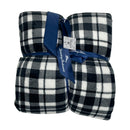 Tommy Bahama Paradise Collection Flannel Plaid Sherpa 50"x70"Blanket