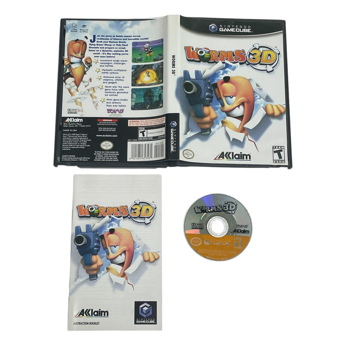 Worms 3D Nintendo Gamecube Video Game
