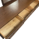 Bassett Furniture Tavern Walnut Brown MCM Full Bed Chest Dresser Bedroom Set