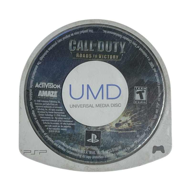 Call of Duty Roads To Victory Sony Playstation Portable PSP Video Game Disc
