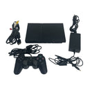 Sony Playstation 2 PS2 Black Slim System Video Game Console Bundle SCPH-75001