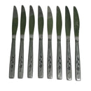 (8) Oneida Onediacraft Deluxe Stainless Capistrano Rose Flower 9.25" Dinner Knives