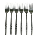 (6) Oneida Onediacraft Deluxe Stainless Capistrano Rose Flower 7.25" Kitchen Forks