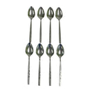 (8) Oneida Onediacraft Deluxe Stainless Capistrano Rose Flower 6" Teaspoon Spoons