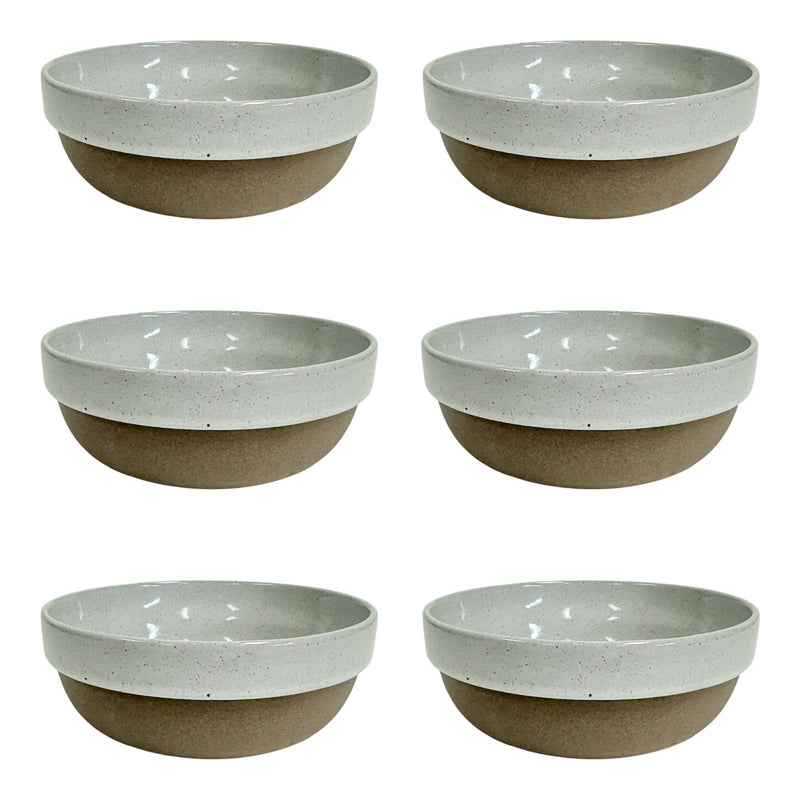 (6) Midwinter Natural Wedgewood Group Stoneware 5.75" Brown Speckle Soup Cereal Bowls