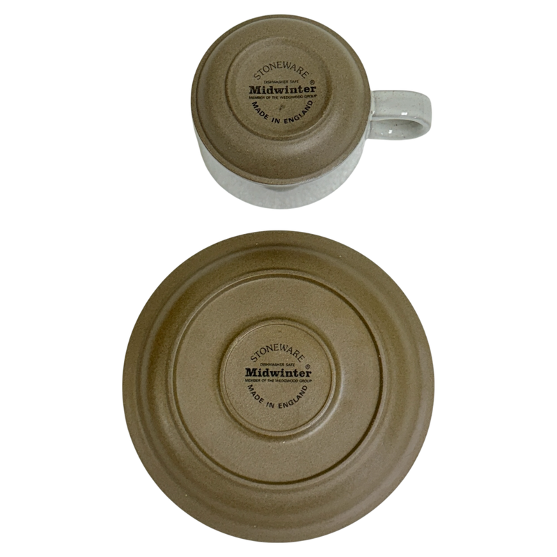 (4) Midwinter Natural Wedgewood Group Stoneware Coffee Mug Tea Cup & Saucer Plates