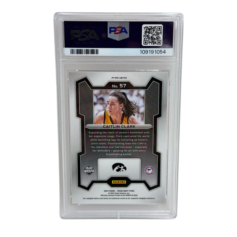 Caitlin Clark 2024 Panini Prizm Draft Picks Red Ice Rookie Basketball Card