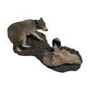 Living Stone 1994 Scenting Trouble Wolf Skunk Sculpture Statue Figurine