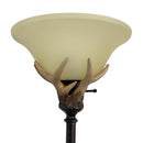 Mossy Oak Deer Antler Torchiere Shade 72" Floor Lamp