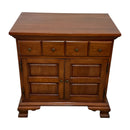 Southern Colonial Solid Cherry Wood Record Album Vinyl Storage Cabinet End Table