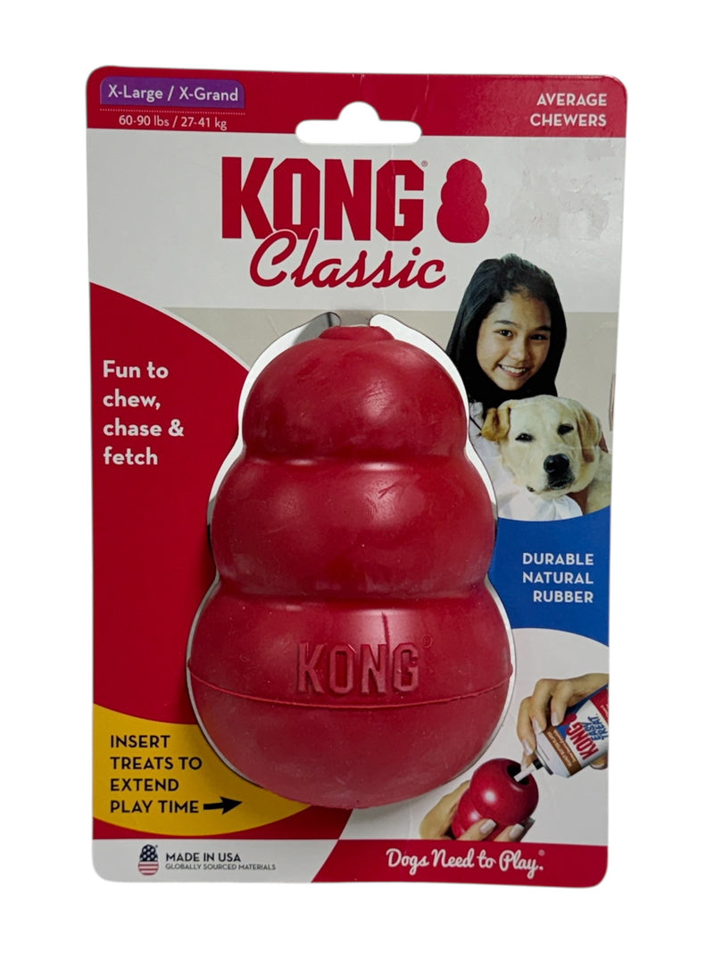 Kong Classic Red Durable Natural Rubber Chew Dog Toy