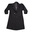 Jofeld Dartmouth Womens Long Black Wool Trench Pea Coat