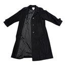 Worthington Womens Long Black Wool Blend Trench Pea Coat