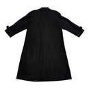 Worthington Womens Long Black Wool Blend Trench Pea Coat