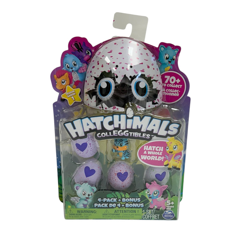 Hatchimals Colleggtibles Season 1 Collectible Animals Eggs 4 Pack + Bonus