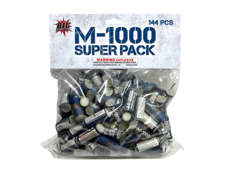 (144) Big Fireworks M-1000 Super Pack Firecrackers