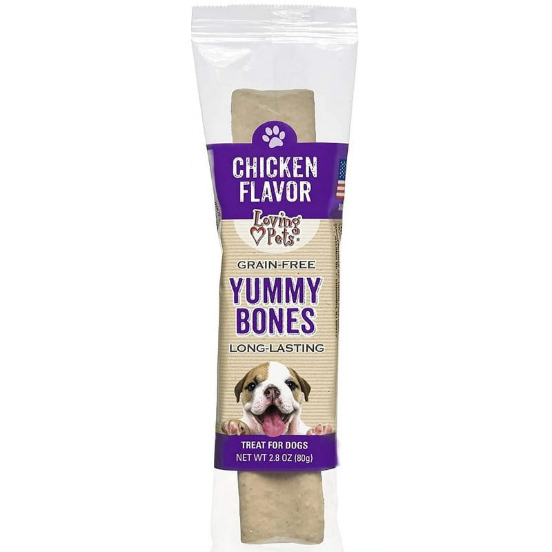 Loving Pets Grain Free Yummy Bones Long Lasting 2.8 oz Dog Treat