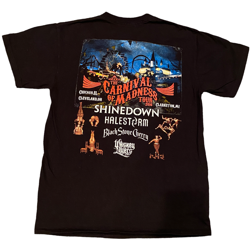 The Carnival of Madness Tour 2016 Clown Shinedown Rock Concert T-Shirt
