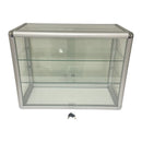 Glass Retail Store Countertop 2 Shelf Lockable Door Showcase Display Case