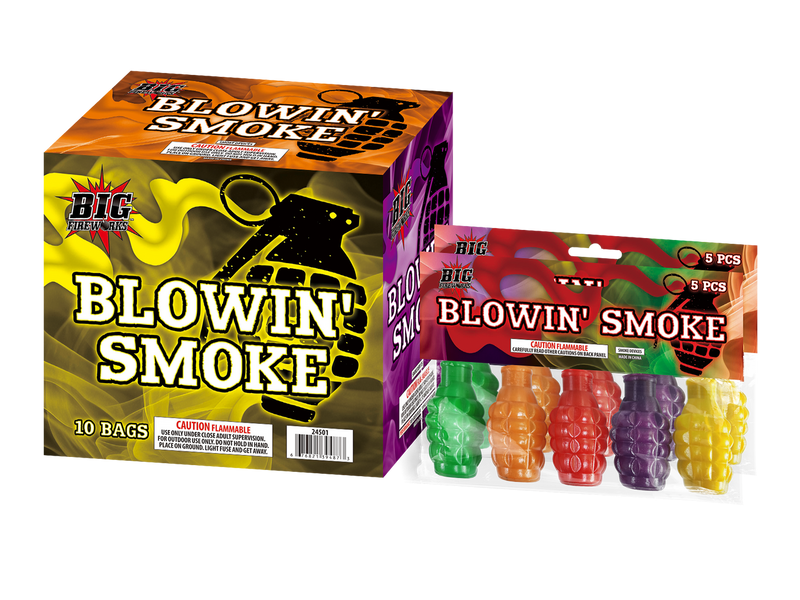 (5) Big Fireworks Blowin Smoke Up In Smoke Grenades