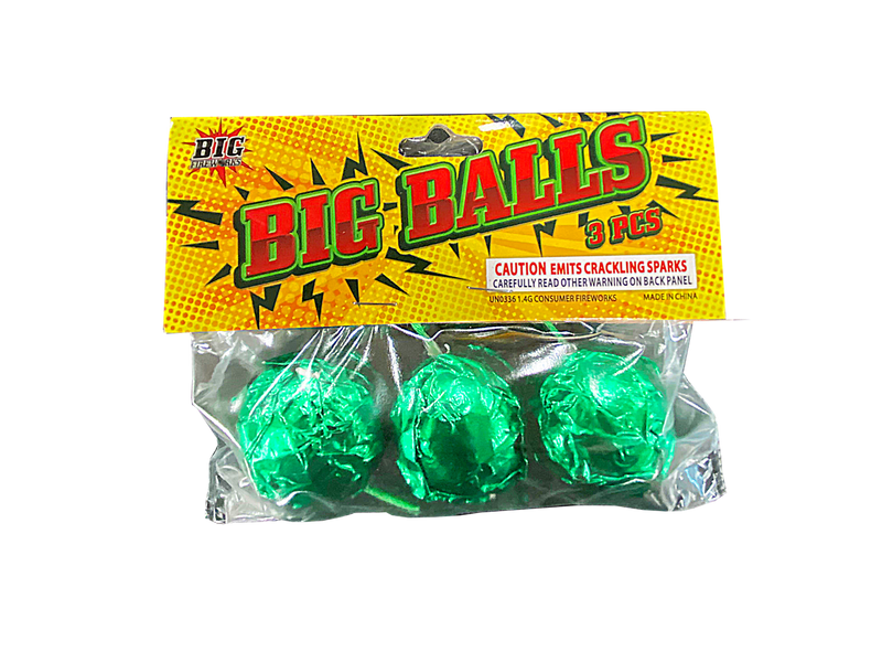 (3) Big Fireworks Big Balls Crackling Spark Balls