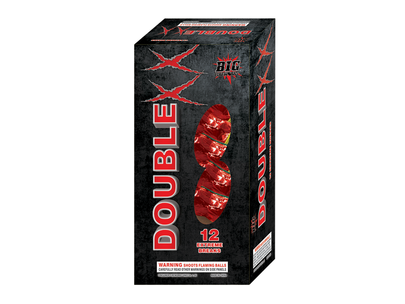 (6) Big Fireworks Double XX Reloadable Double Break Ball Artillery Shells