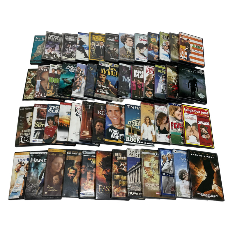 (50) Variety Genres DVDs w/ Cases Bundle Lot