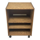 33" Oak Wood TV Media Entertainment Rolling Stand