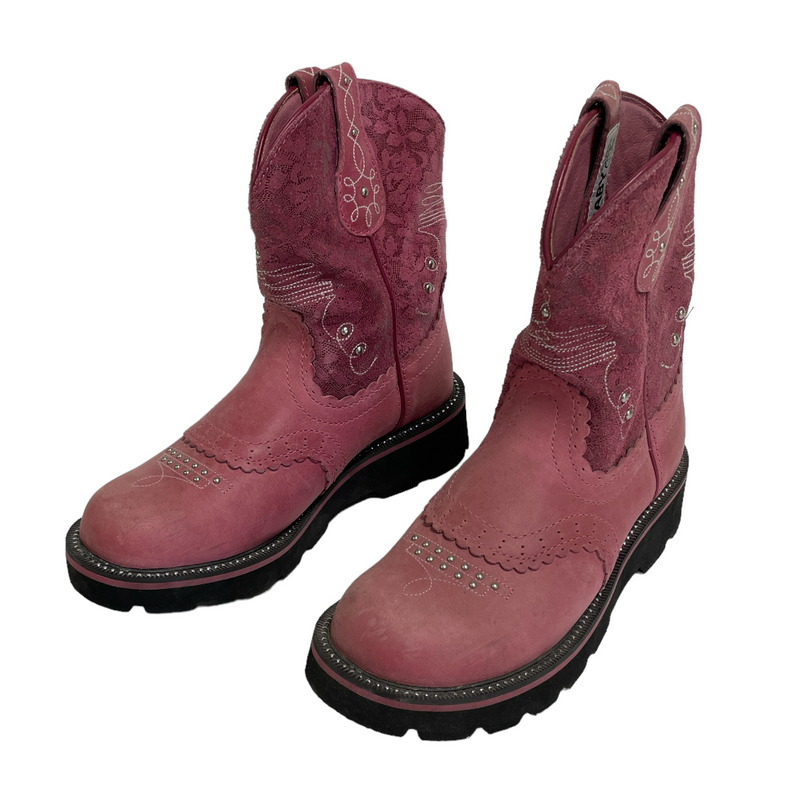 Ariat Fatbaby Womens Pink Raspberry Floral Flowers Western Cowboy Boots 14720