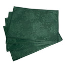 (4) St. Nicholas Square Green Floral Flowers Christmas Placemats