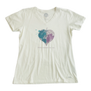 Life Is Good Think Outside The Box Painted Leaf Classic Fit Womens T-Shirt