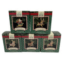 Hallmark Keepsake Santa And His Reindeer Collection Display Five 5 Ornaments Set
