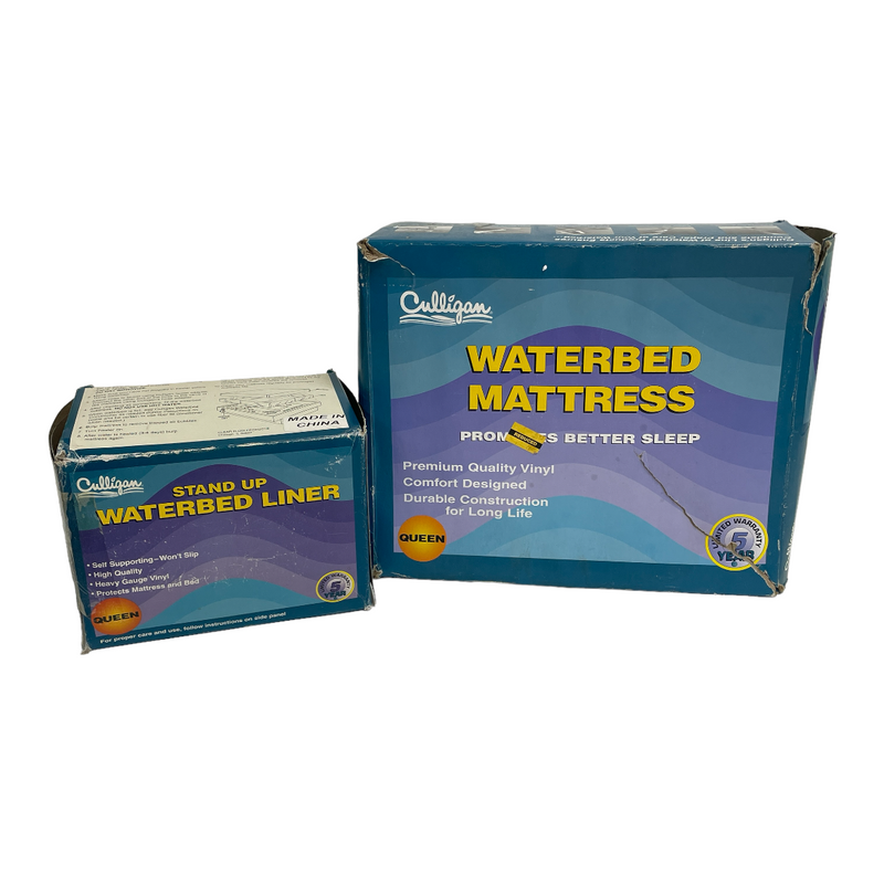 Culligan Queen Stand Up Vinyl Waterbed Liner & Mattress