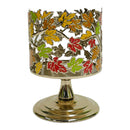 Bath & Body Works Fall Autumn Leaves Gold Pedestal 14.5 oz Candle Sleeve Holder