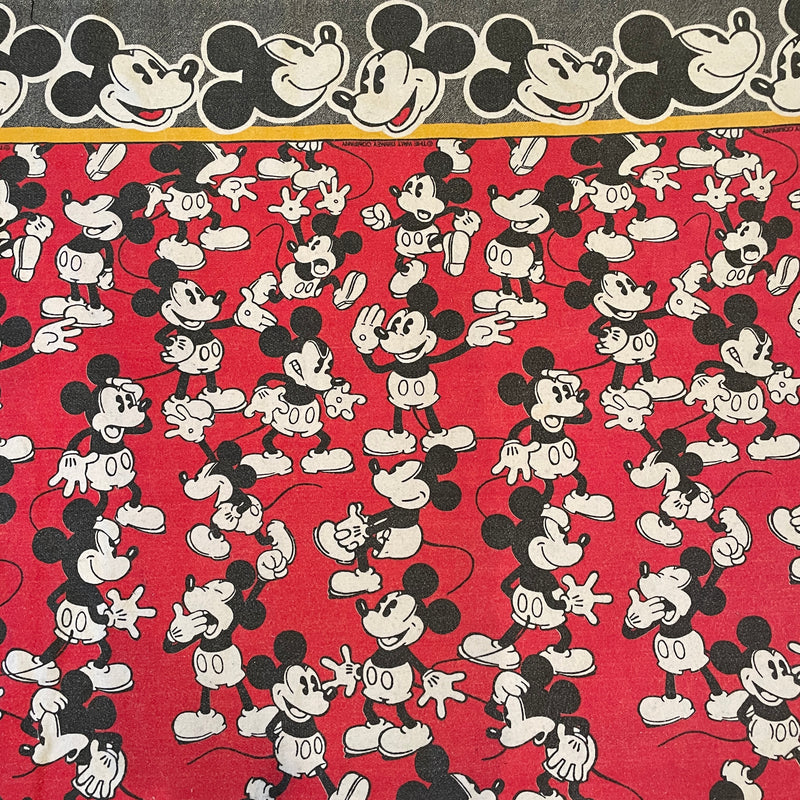 Walt Disney Mickey Mouse Vintage Red 88"x70" Twin Bed Blanket WPL 1675