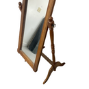 60" Oak Trim Freestanding Full Body Cheval Floor Mirror