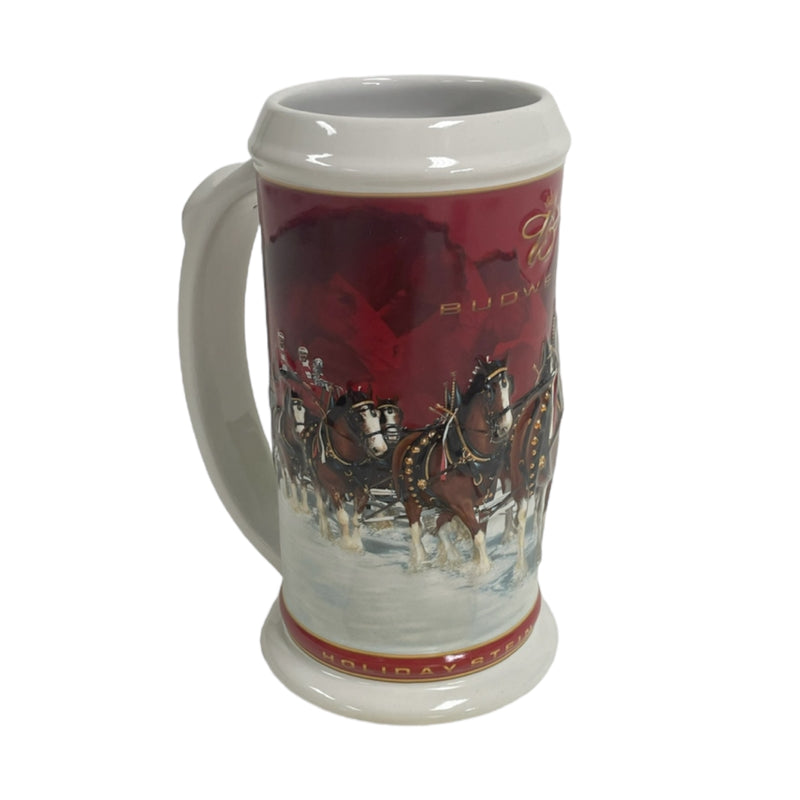 Budweiser 2004 Celebrating 25 Years Of Clydesdale Holiday Anniversary Stein Mug