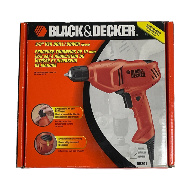 Black & Decker 3/8" VSR 10mm Corded Drill/Driver DR201