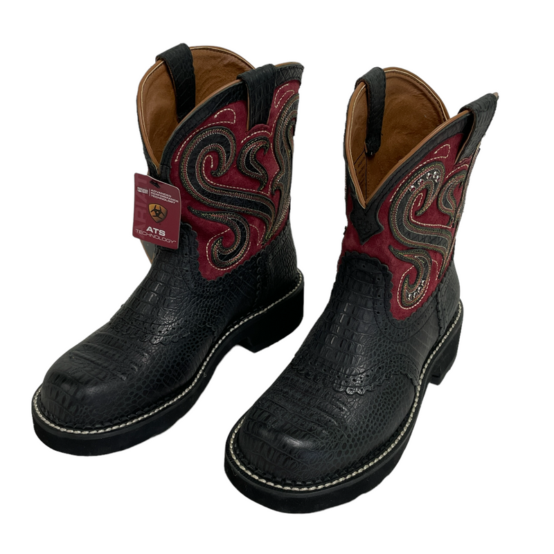 Ariat ATS Probaby Jazz Womens Black Red Leather Western Cowboy Boots 16764