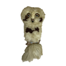 Sittre Ceramic Macrame Handmade White Brown Owl 20" Hanging Wall Art Decor