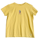 Life Is Good Flower Pot Womens Yellow Short Sleeve T-Shirt