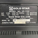 Gold Star Vintage Simulated Wood Trim 12" Television TV VR-230