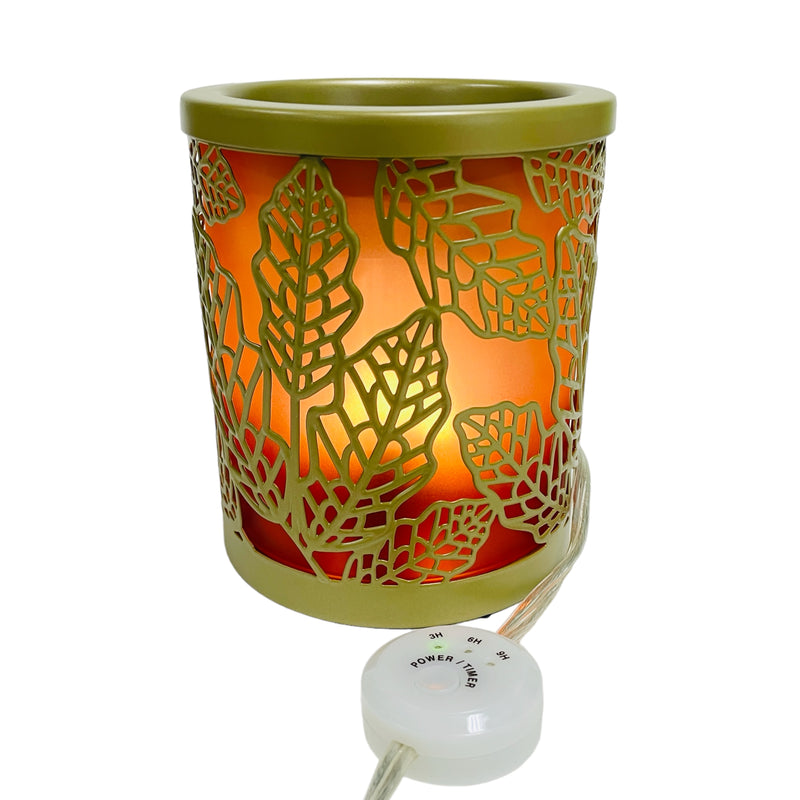 Yankee Candle Gold Brown Tree Leaves Orange Electric Wax Warmer SPW-23SD