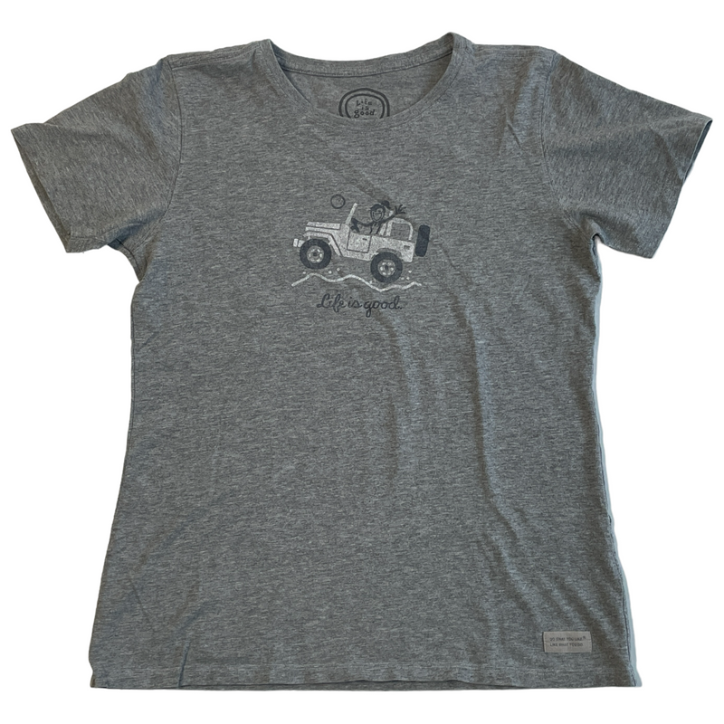 Life Is Good Classic Fit Off Road Jackie In Jeep Womens Short Sleeve T-Shirt