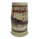 Budweiser 1981 Snowy Woodland Clydesdale Holiday Beer Stein Mug