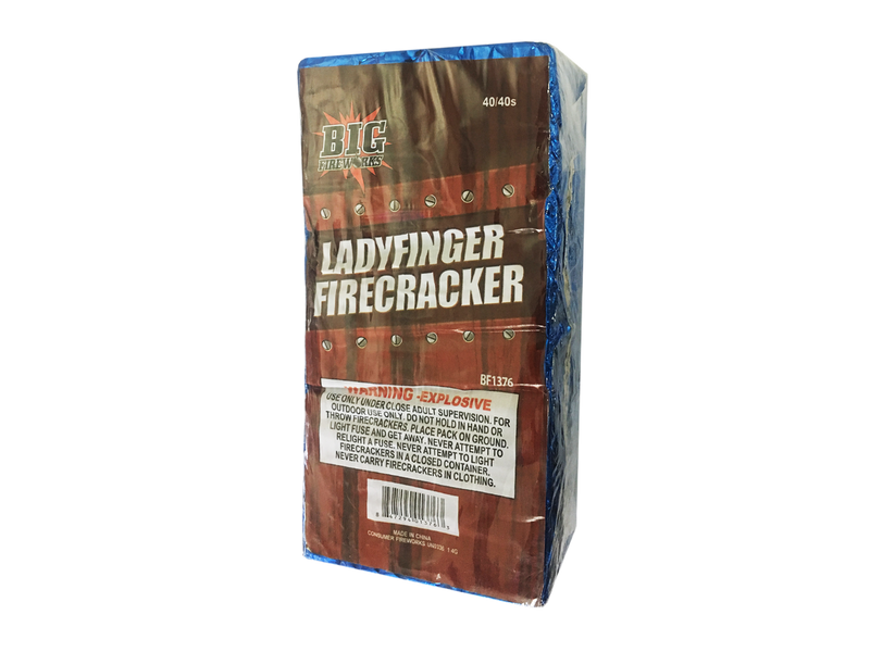 Big Fireworks Supercharged Lady Finger Crackers 40-40s Firecracker Brick