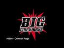 Big Fireworks Crimson Rage 9 Shot 2" Massive Red Breaks w/ Loud Report Super Finale Box