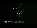 Big Fireworks Saturn Missle Battery 750 Shot Assorted Effects Whistling Rockets Finale Box