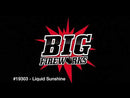 Big Fireworks Liquid Sunshine 10 Shot 500 Grams Willow Breaks w/ Colored Pistols & Strobes Cake Box